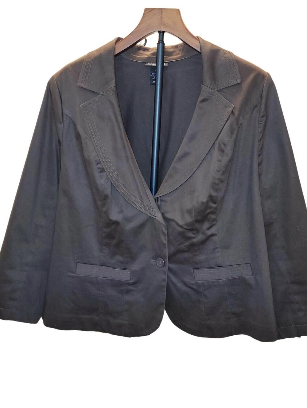 Lane Bryant Brown Blazer Womens Size 20 Cotton